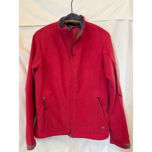 MOUNTAIN HARDWEAR Size M Womens Pink Full Zip Stand Collar Softshell Jacket‎ 826